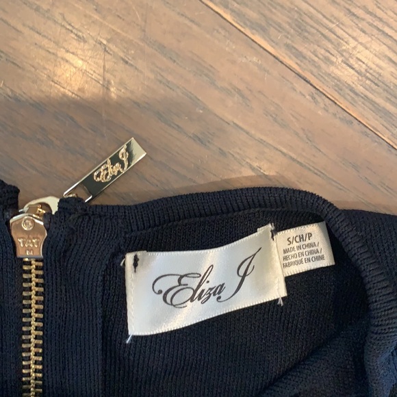 Eliza J black dress cold shoulder size S/P - Picture 3 of 6